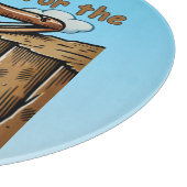 Fun Image of Cliff Hanger with Playful Wordplay Schneidebrett (Ecke)