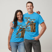 Fun Image of Cliff Hanger with Playful Wordplay T-Shirt (Unisex)