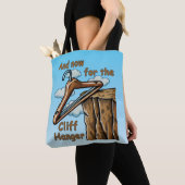Fun Image of Cliff Hanger with Playful Wordplay Tasche (Von Nahem)