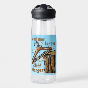 Fun Image of Cliff Hanger with Playful Wordplay Trinkflasche