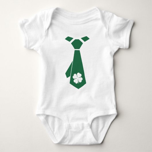 Fun Imitate Kleeblatt Krawatte St. Patrick's Day Baby Strampler (Vorderseite)