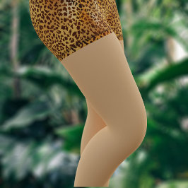 Fun Imitats Leopard Print Shorts Kostüme Leggings