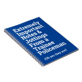 Fun Important Trainee Policeman Notebook Notizblock (Rechte Seite)
