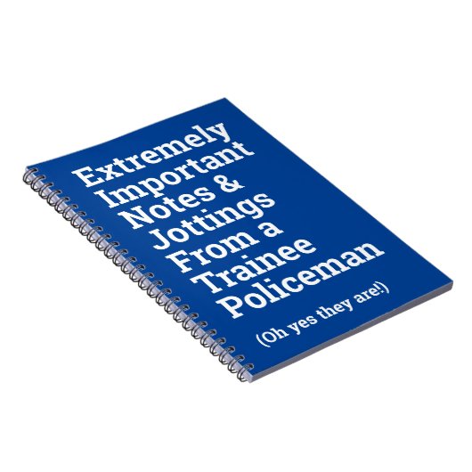 Fun Important Trainee Policeman Notebook Notizblock (Rechte Seite)