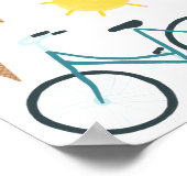 FUN IN DER SONNE Niedliche Farben Sommerzeit Kunst Poster (Ecke)