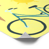 FUN IN DER SONNE Niedliche Farben Sommerzeit Kunst Poster (Ecke)