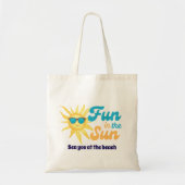 ☀️Fun in the Sun Tropical Beach Quote Tragetasche (Vorne)