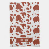 Fun Individuelle Name Ayrshire Kuh Tierbild Geschirrtuch (Vertikal)