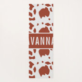 Fun Individuelle Name Ayrshire Kuh Tierbild Yogamatte (Rückseite)