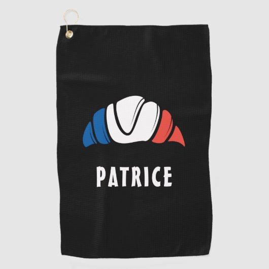 Fun Individuelle Name Cool Französisch-Französisch Golfhandtuch (Vorderseite)