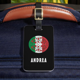 Fun Individuelle Name Italien Italienische Flagge  Gepäckanhänger