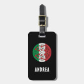 Fun Individuelle Name Italien Italienische Flagge Gepäckanhänger (Vorderseite vertikal)