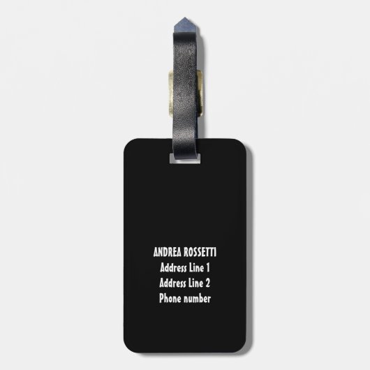 Fun Individuelle Name Italien Italienische Flagge Gepäckanhänger (Rückseite vertikal)