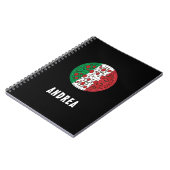 Fun Individuelle Name Italien Italienische Flagge  Notizblock (Linke Seite)