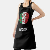 Fun Individuelle Name Italien Italienische Flagge  Schürze (InSitu)