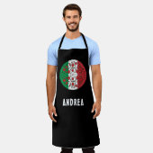 Fun Individuelle Name Italien Italienische Flagge Schürze (Getragen)