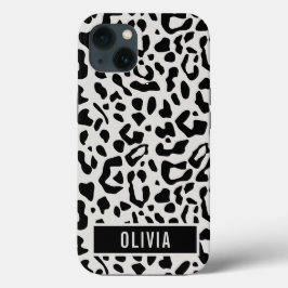 Fun Individuelle Name Snow Leopard Tierdruckmuster Case-Mate iPhone Hülle