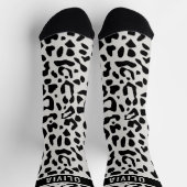 Fun Individuelle Name Snow Leopard Tierdruckmuster Socken (Oben)