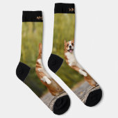 Fun Individuelle Name und Pet-Foto Socken (Rechts)