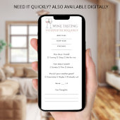 Fun Informal Bridal Shower Wine Tasting Score Card Einladung