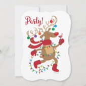 Fun Inner-Blitzen Holiday Party Einladung (Vorderseite)