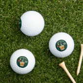 Fun Inspirational 19th Hole Cocktail Monogram  Golfball (Insitu Gras)