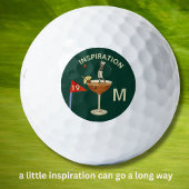 Fun Inspirational 19th Hole Cocktail Monogram  Golfball
