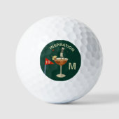 Fun Inspirational 19th Hole Cocktail Monogram  Golfball (Vorderseite)