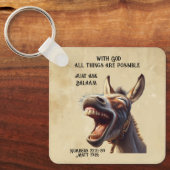 Fun Inspirational Bible Zitat Balam's Donkey Schlüsselanhänger (Vorderseite)