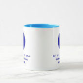 Fun Inspirational pixated Blue Evil Eye Amulet Tasse (Zentrum)