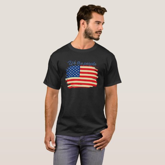 FUN INSPIRATIONALES T-SHIRT WIR DIE MENSCHEN AMERI (Vorne ganz)