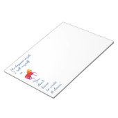 Fun inspirierendes Zitat Rainbow gefärbt Unicorn Notizblock (angewinkelt)