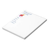 Fun inspirierendes Zitat Rainbow gefärbt Unicorn Notizblock (Rotiert)