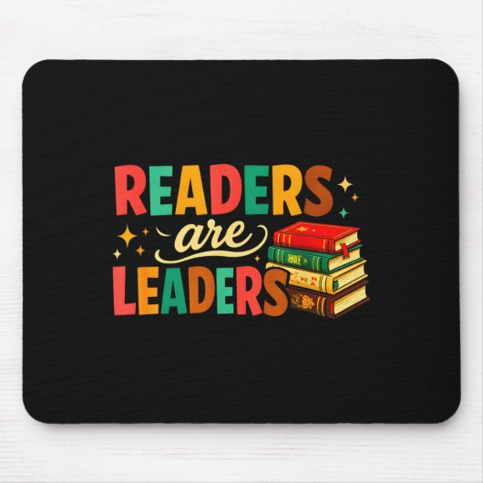 Fun inspiring readers are leaders book lovers mousepad (Vorne)