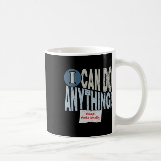 Fun Insulin T1d Diabetes 1 Kaffeetasse (Rechts)