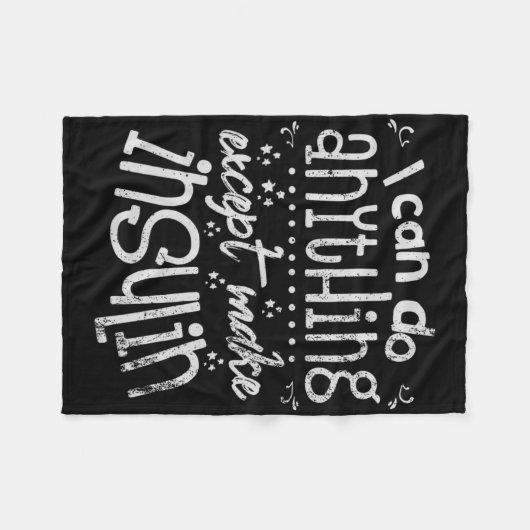 Fun Insulin T1d Diabetes Fleecedecke (Vorderseite (Horizontal))