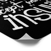 Fun Insulin T1d Diabetes Poster (Ecke)