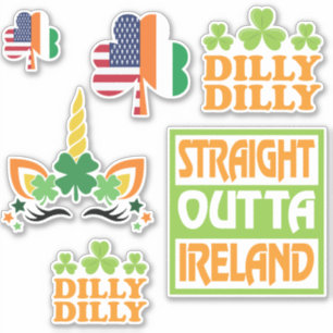 Fun Ireland Aufkleber sortiert