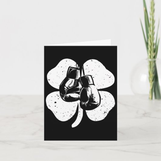 Fun Irish Boxing Kleeblatts Kostüm St Patrick's Da Karte (Vorderseite)