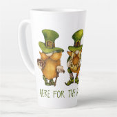 Fun Irish Gnomes Shenanigans St Patrick's Day Milchtasse (Linke Ecke)