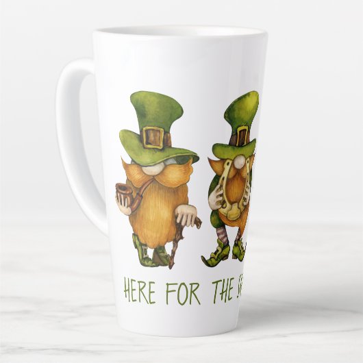 Fun Irish Gnomes Shenanigans St Patrick's Day Milchtasse (Linke Ecke)