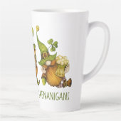 Fun Irish Gnomes Shenanigans St Patrick's Day Milchtasse (Rechts)