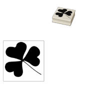 Fun Irish Kleeblatt Floral Leaf - Kurze Steppe Gummistempel (Stempel)