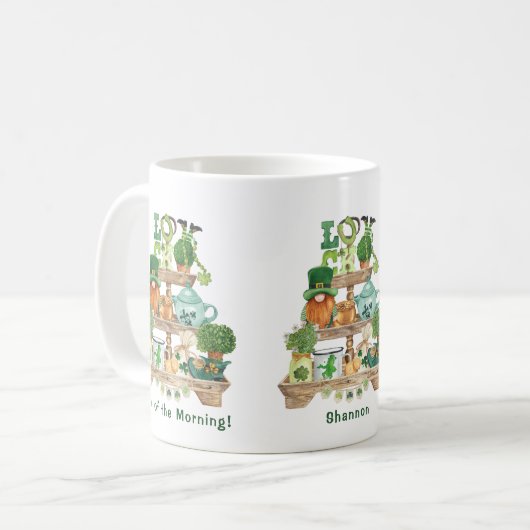 Fun Irish Knickack Stand Custom St Patrick's Day Kaffeetasse (Vorderseite Links)