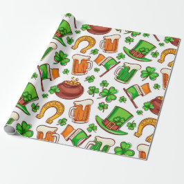 Fun Irish Pattern Geschenkpapier