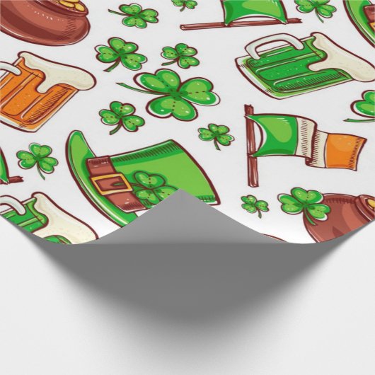 Fun Irish Pattern Geschenkpapier (Ecke)