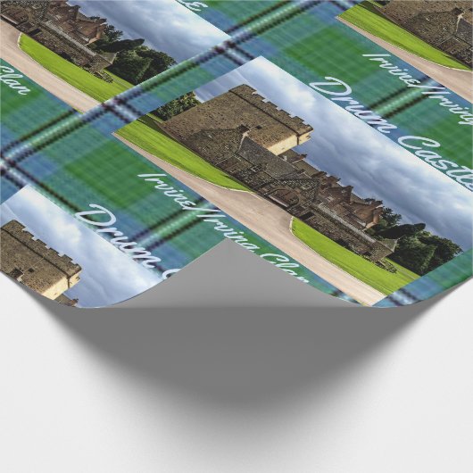 Fun Irvine/Irving Clan Drum Castle & Tartan Geschenkpapier (Ecke)