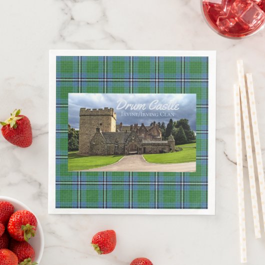 Fun Irvine/Irving Clan Drum Castle Tartan Serviette (Beispiel)