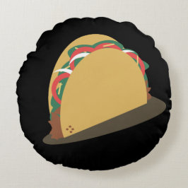 Fun Isometrie Taco Food Restaurant Rundes Kissen