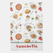 Fun Italian Food Lover Kitchen Geschirrtuch (Vertikal)